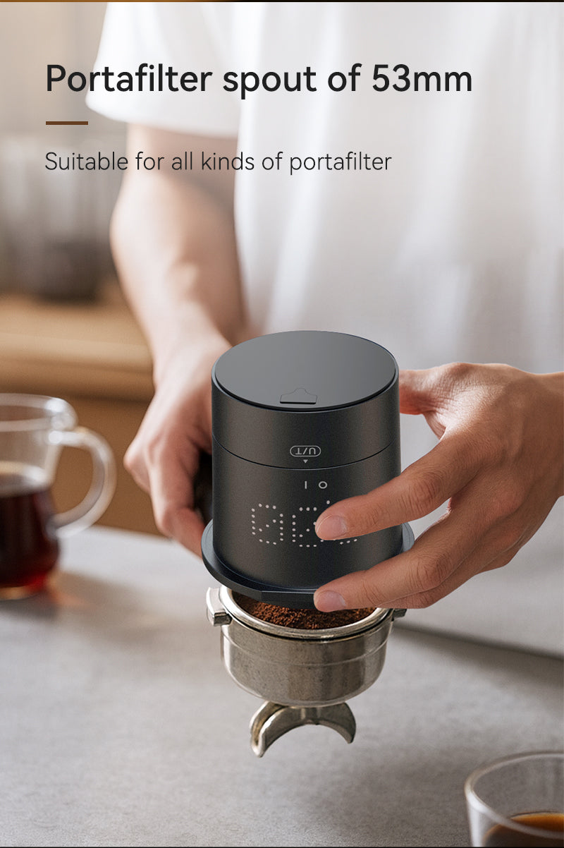 Rechargeable Coffee Dosing Cup with Built-In Scale