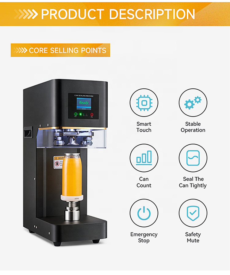 Automatic Can Sealer Machine — Interchangeable Bases