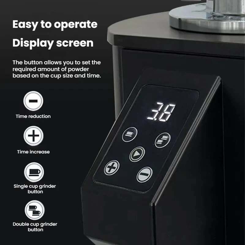 Commercial Electric Coffee Grinder — 64mm Flat Burr, Stepless Adjustment