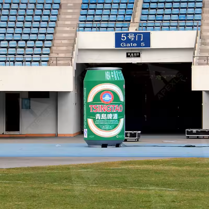 Cylindrical Can-Shaped LED Display — Custom Digital Signage Column