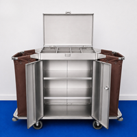 Housekeeping Linen Cart — Foldable Stainless Steel image preview