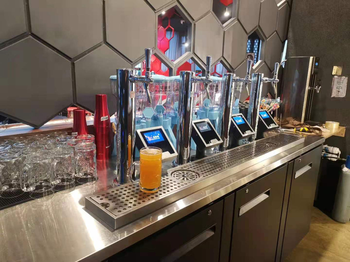 Self-Serve Beer Tap Mobile Counter — Kegerator Bar Station