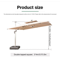 Cantilever Patio Umbrella — Aluminum LED Offset Parasol image preview