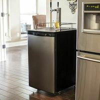 2-Tap Beer Kegerator — Stainless Steel image preview
