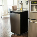 2-Tap Beer Kegerator — Stainless Steel