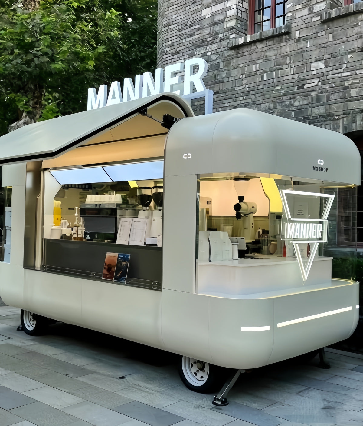 Commercial Mobile Food Trailer with Full Kitchen — BBQ & Bar