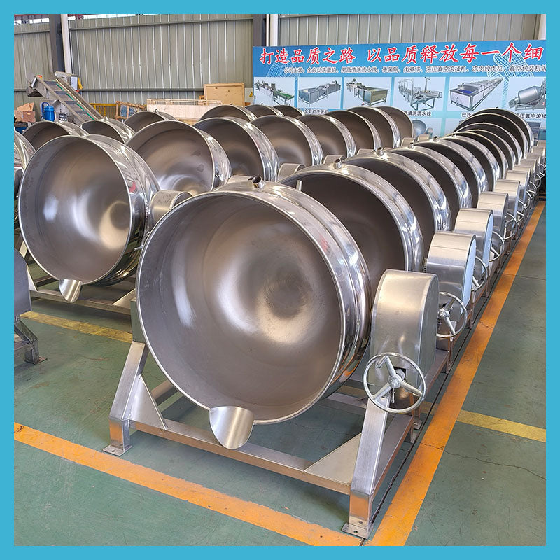 Commercial Tilting Electric Jacketed Kettle with Agitator