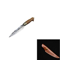 Hand-Forged Feather Pattern Chef Knife image preview