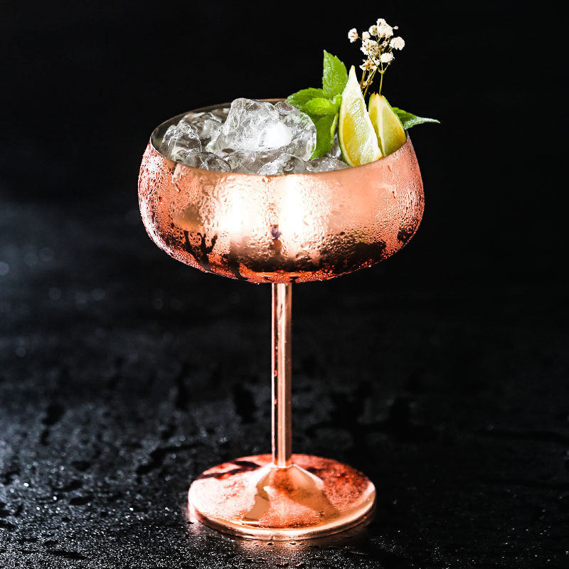 Stainless Steel Margarita Glass — Copper & Silver, height 16.4cm