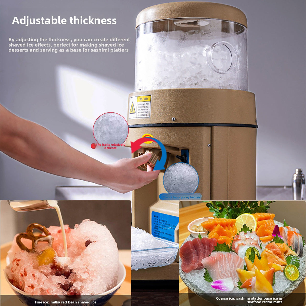 Commercial Automatic Ice Crusher — 480 kg/h