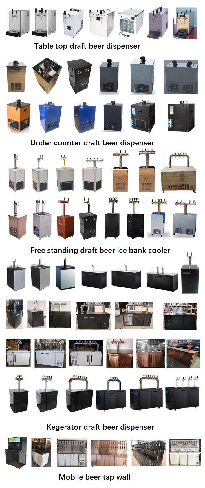 12-Tap Wall-Mounted Draft Beer Cooler with Rinsers