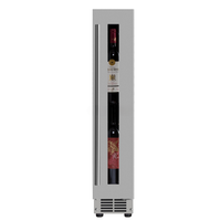 Built-In Slim Wine Cooler — 9-Bottle Stainless Steel with Glass Door image preview