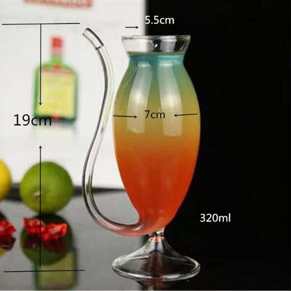 Borosilicate Glass with Built-In Straw