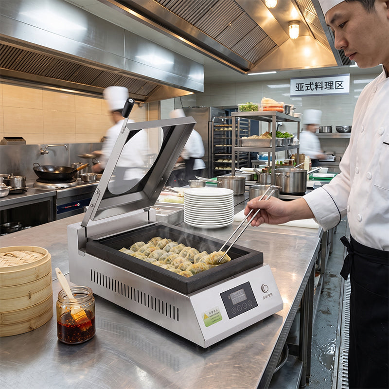 Commercial Electric Dumpling Fryer — Automatic Gyoza & Potsticker Cooker