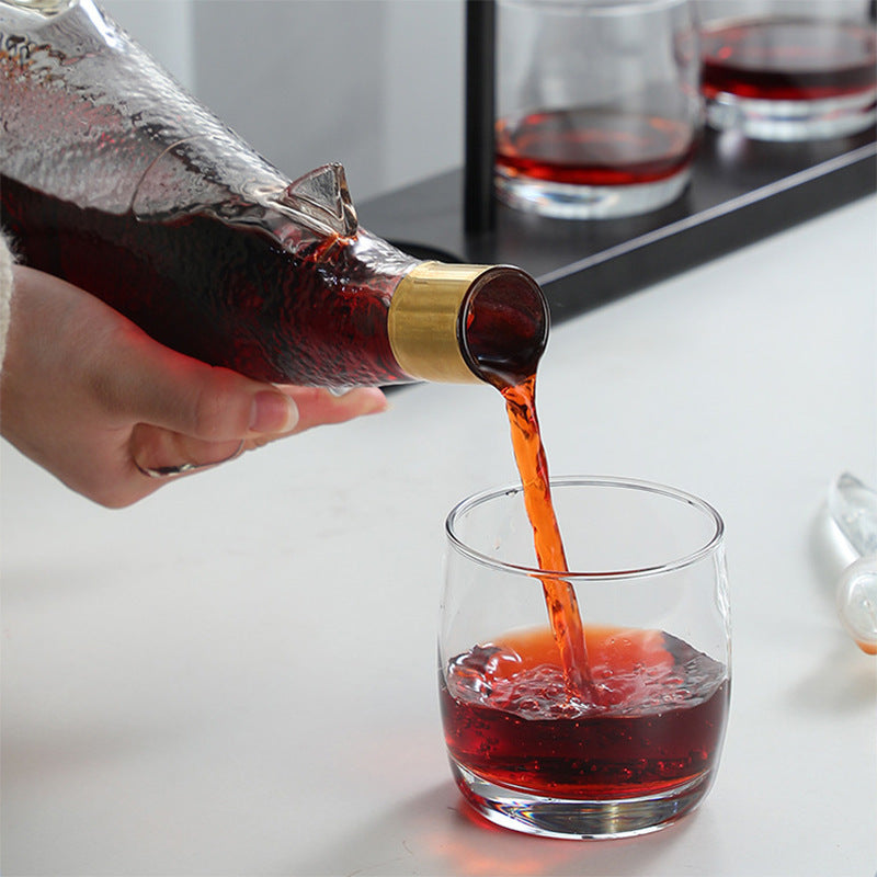 Luxurious Shark Decanter Set with Glasses