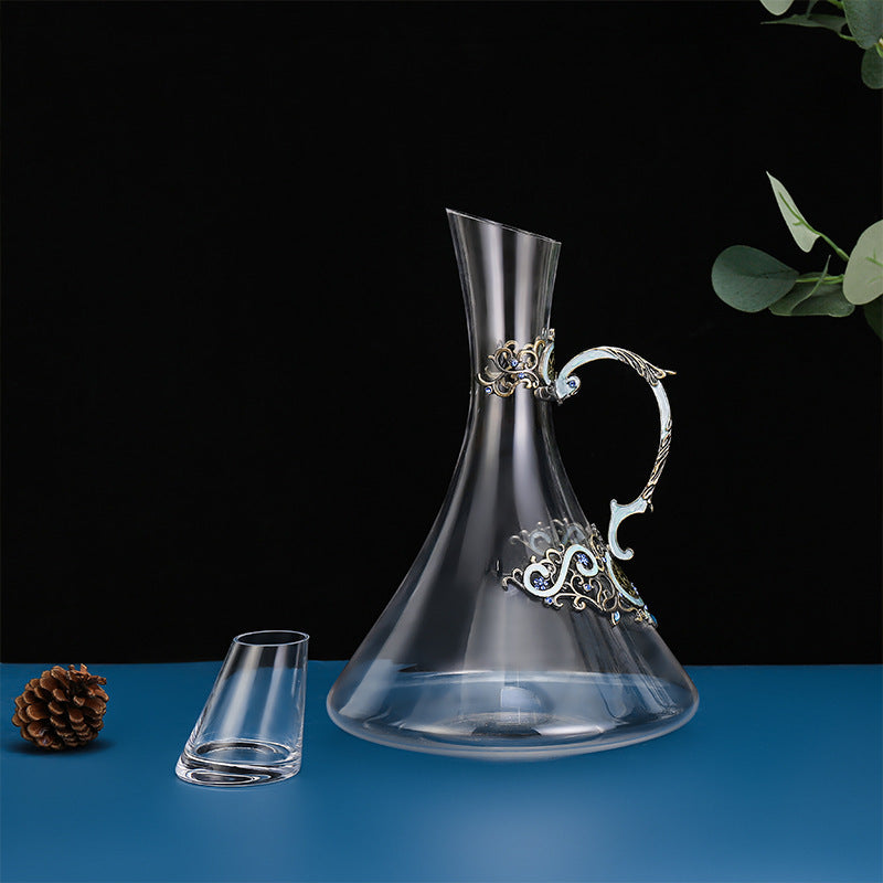 Retro-Style Wine Glass and Decanter Gift Set