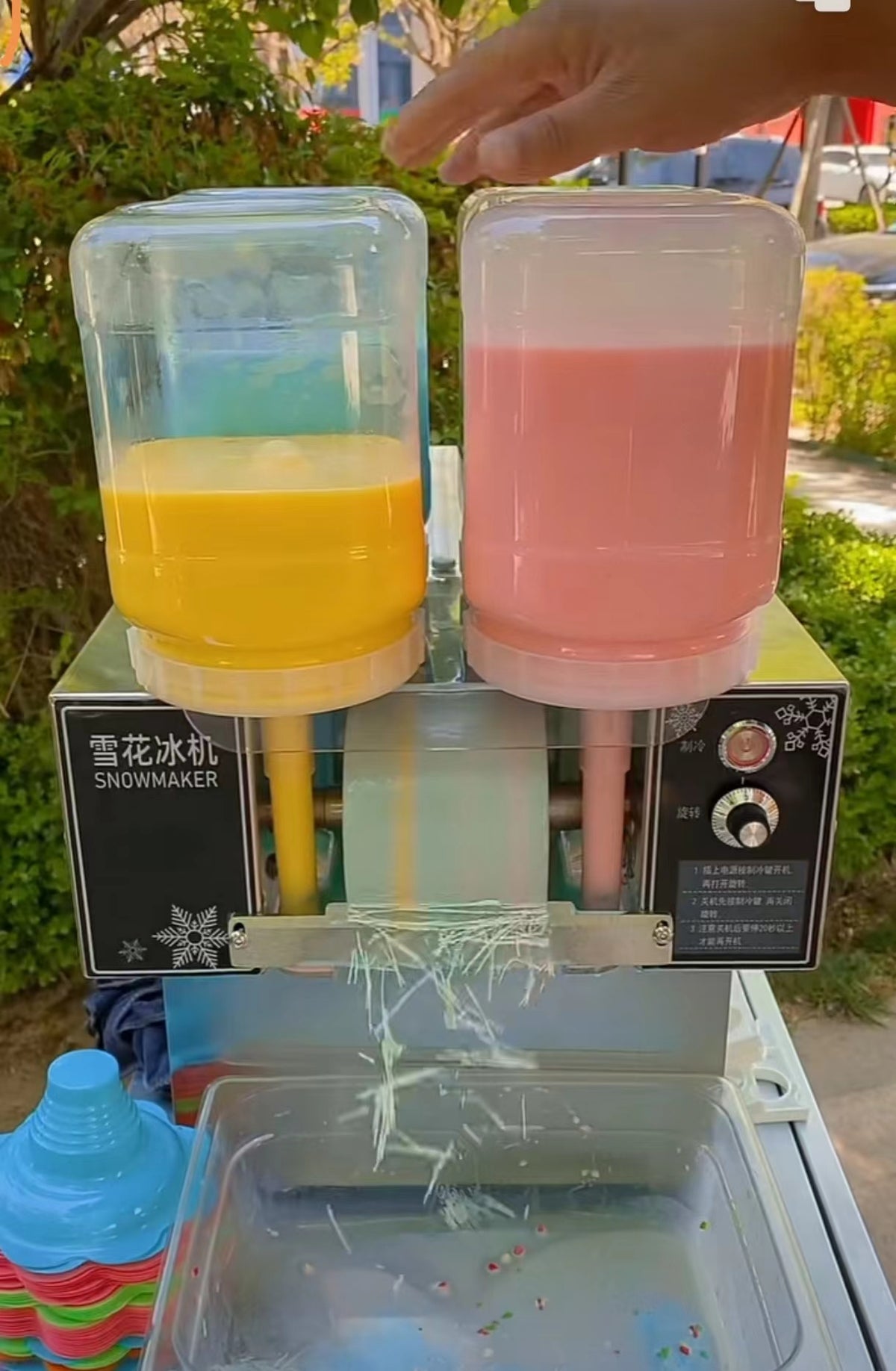 Korean Bingsu Snow Ice Shaver Machine — 4-Barrel Commercial
