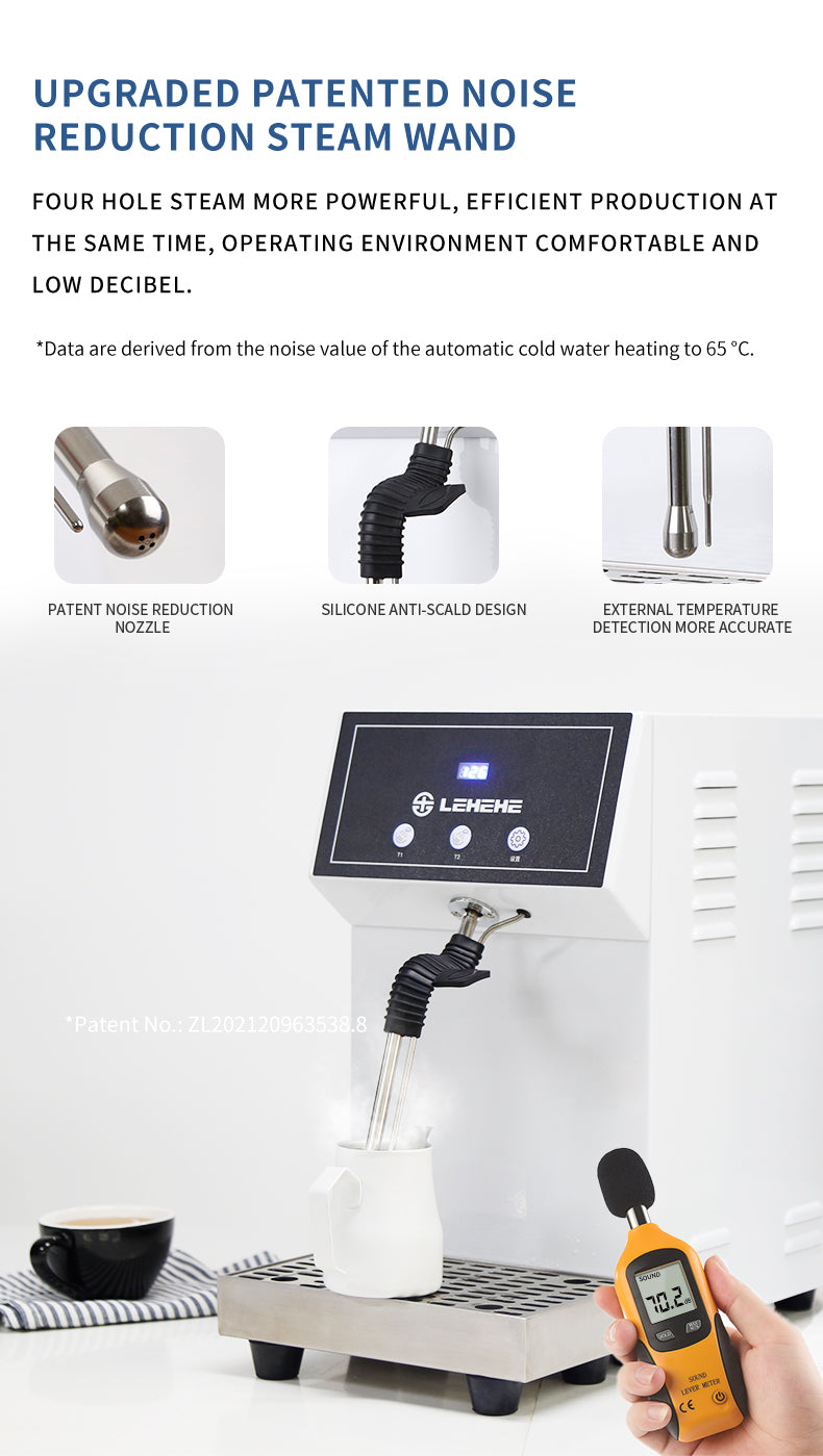 Commercial Electric Milk Steamer — 5L Stainless Steel Steam Frother