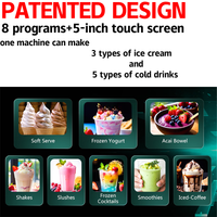 Commercial Soft Serve Ice Cream &amp; Slush Machine — 7 Flavors, 4 Cylinders image preview