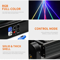 6-Head Moving Head Laser — RGB 6×500 mW with DMX512 image preview