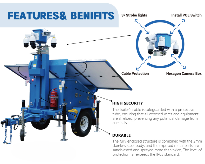 Mobile Solar Lighting Tower — Trailer-Mounted Off-Grid Power Station