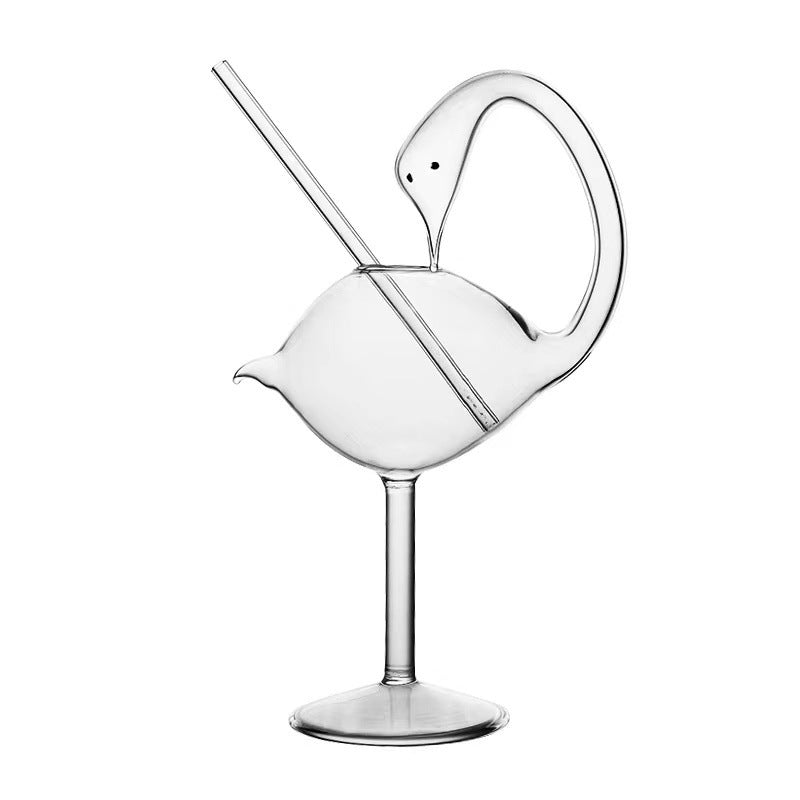 Handcrafted Swan Cocktail Glass — Hand-Blown Borosilicate, crafting process Hand-blown