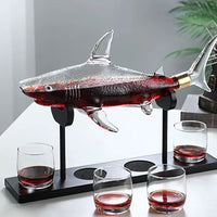 Shark Whiskey Decanter Set with Glasses image preview