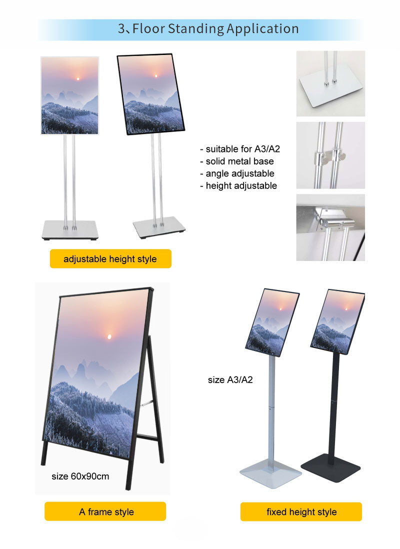 Ultra-Slim LED Menu Light Box — Aluminum Frame, Backlit Display