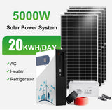Off-Grid Hybrid Solar Power System Kit with LiFePO4 Storage