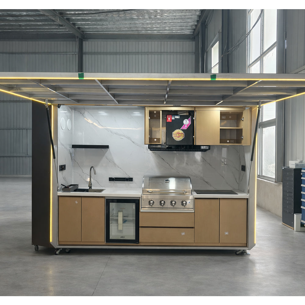 Modular Outdoor Kitchen — Aluminum BBQ Pod Unit