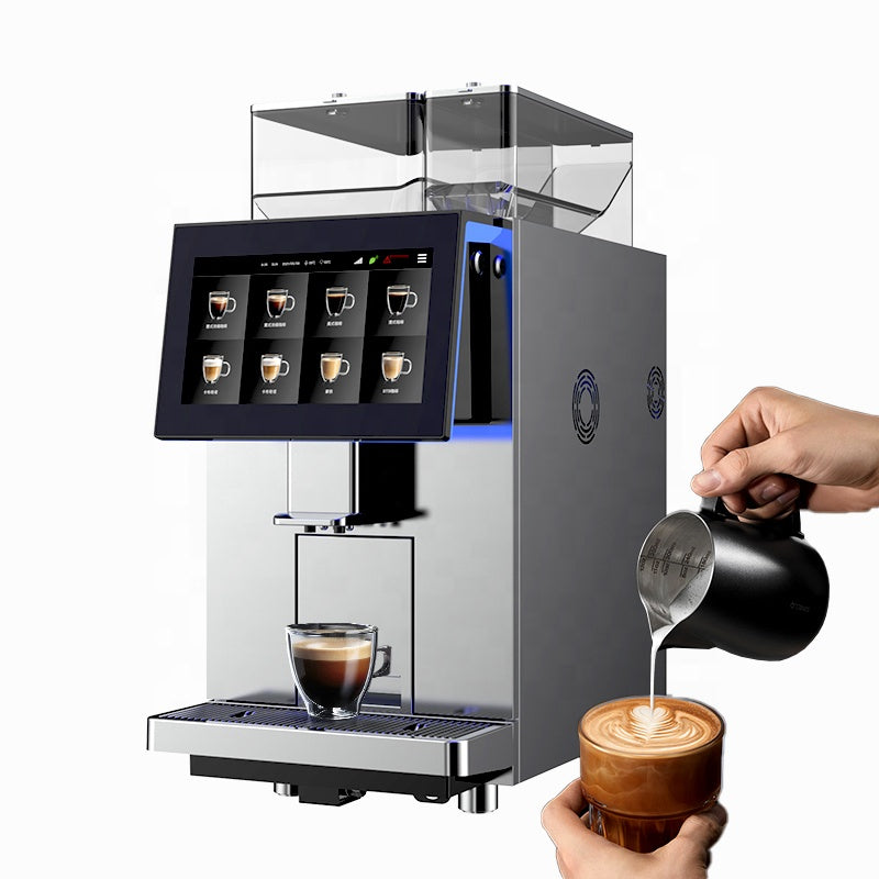 Commercial Self-Service Espresso Machine — Dual Bean Hopper, 20 Bar