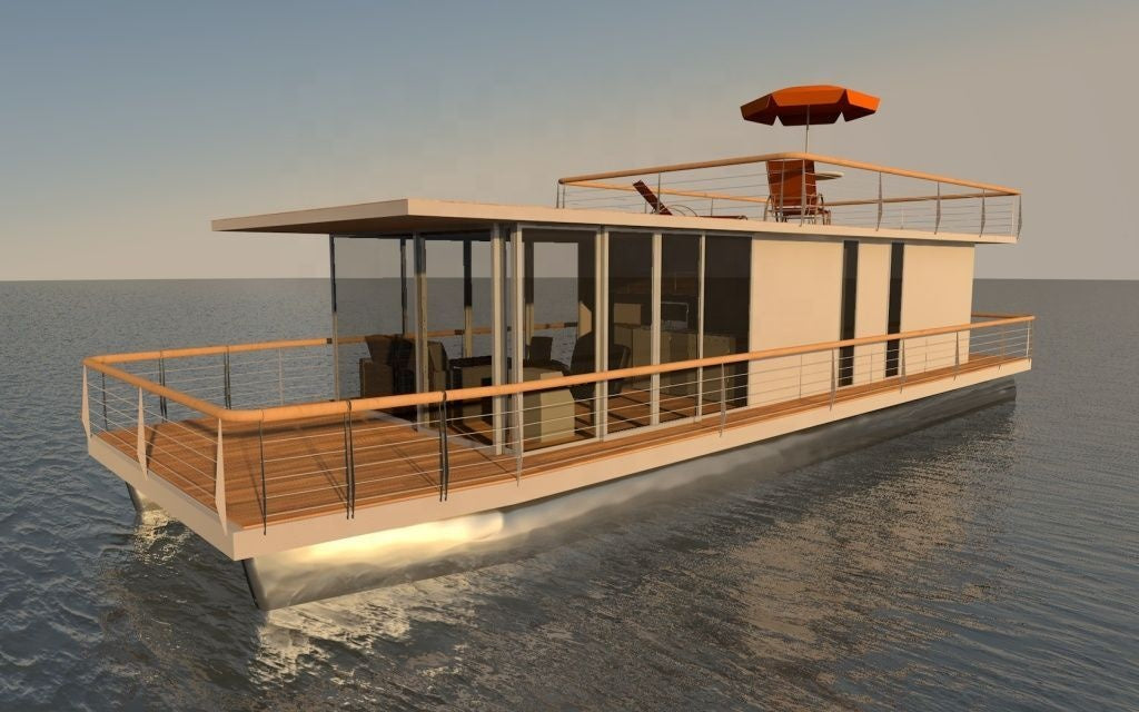 Aluminum Pontoon Houseboat — 11.6 m, 3-Tube