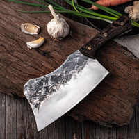 Brutal Stainless Steel Chef Knife with Wenge Handle image preview