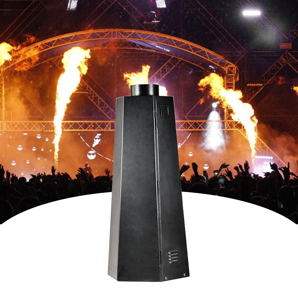 DMX Flame Spray Machine — Single Nozzle Fire Effect, 100W