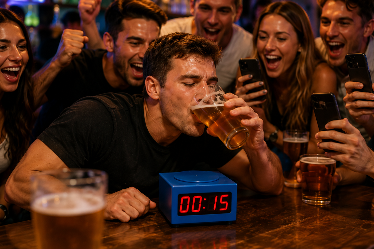 Interactive LED Countdown Drinking Game Timer