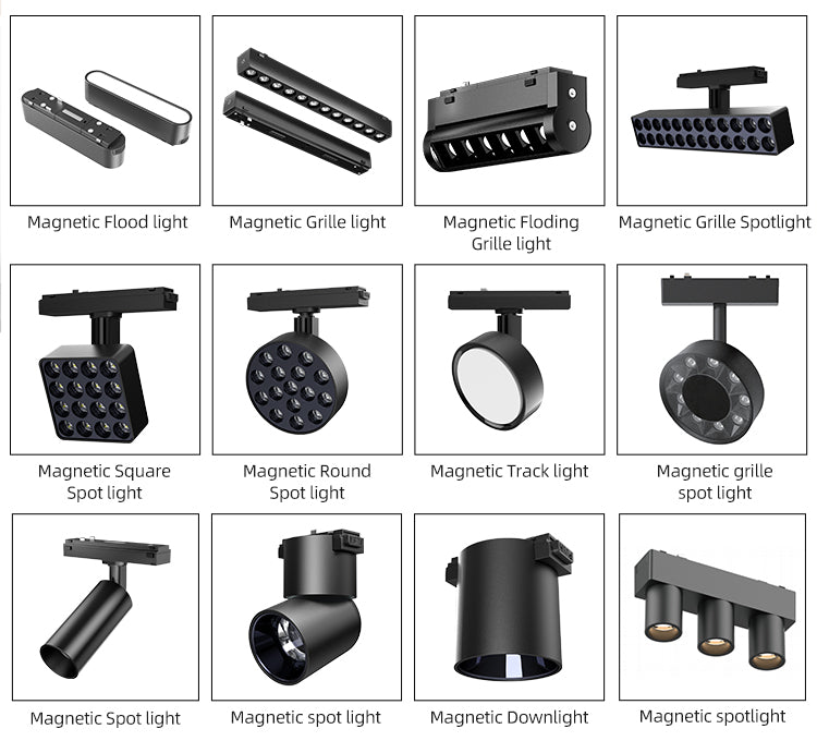 Magnetic Track Lighting System — 48V LED Rail & Fixtures