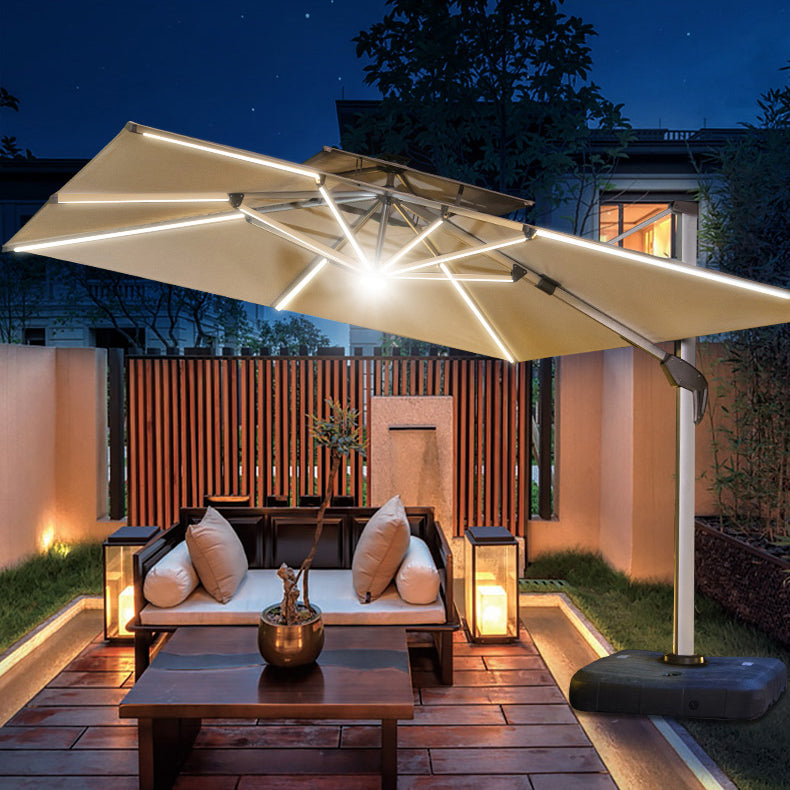 Cantilever Patio Umbrella — Aluminum LED Offset Parasol