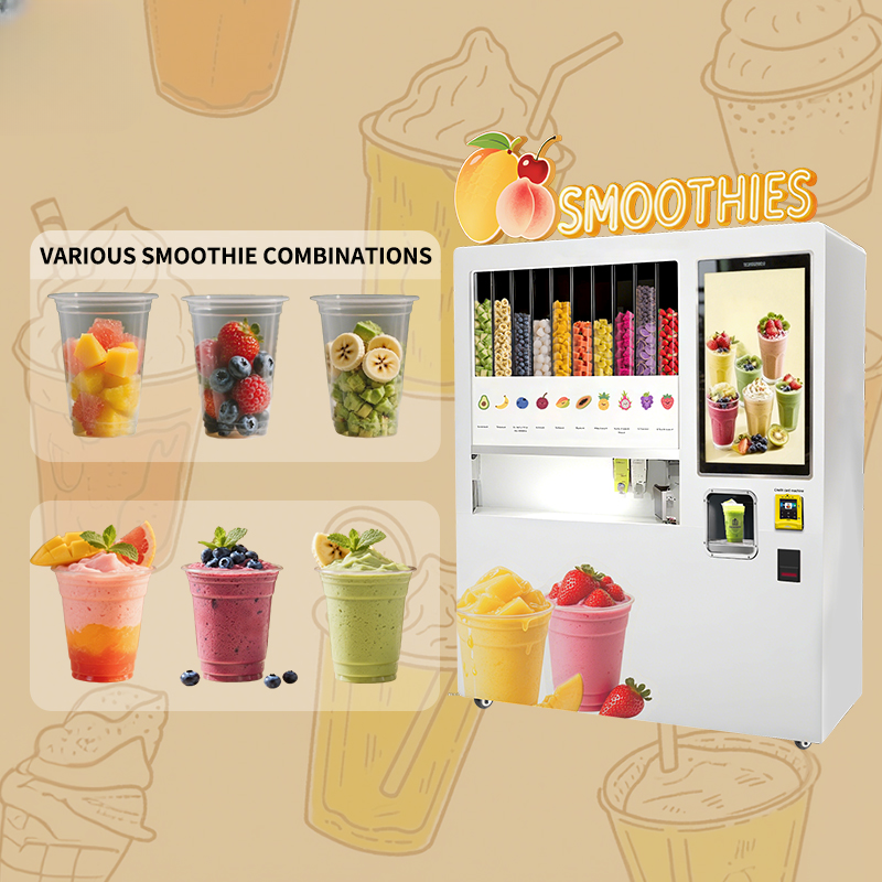 Commercial Frozen Fruit Smoothie Vending Machine — 32" Touchscreen