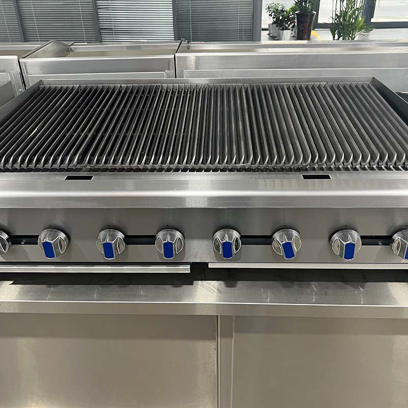 Commercial Gas Charbroiler — Heavy-Duty Countertop Stainless Steel