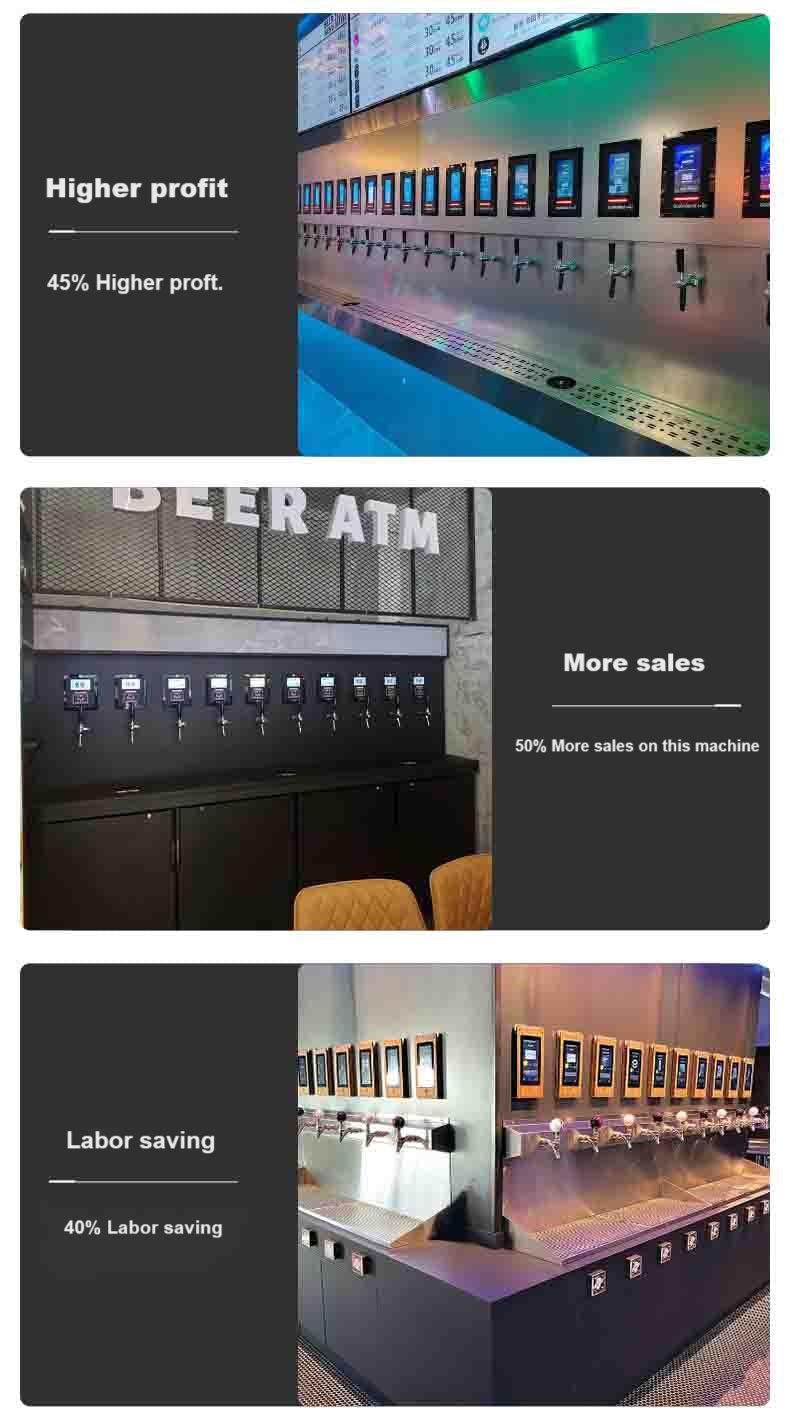 Self-Serve Beer Tap Dispenser with Built-In Refrigeration — 16-Keg