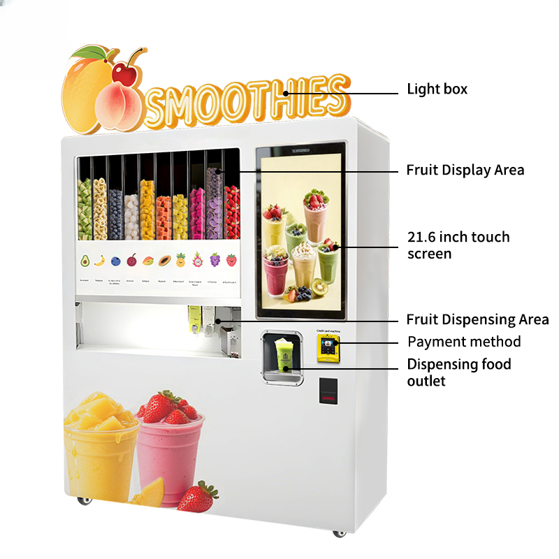 Commercial Frozen Fruit Smoothie Vending Machine — 32" Touchscreen