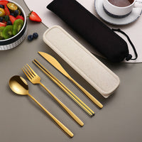 Stainless Steel Cutlery Set with Case — 4-Piece image preview