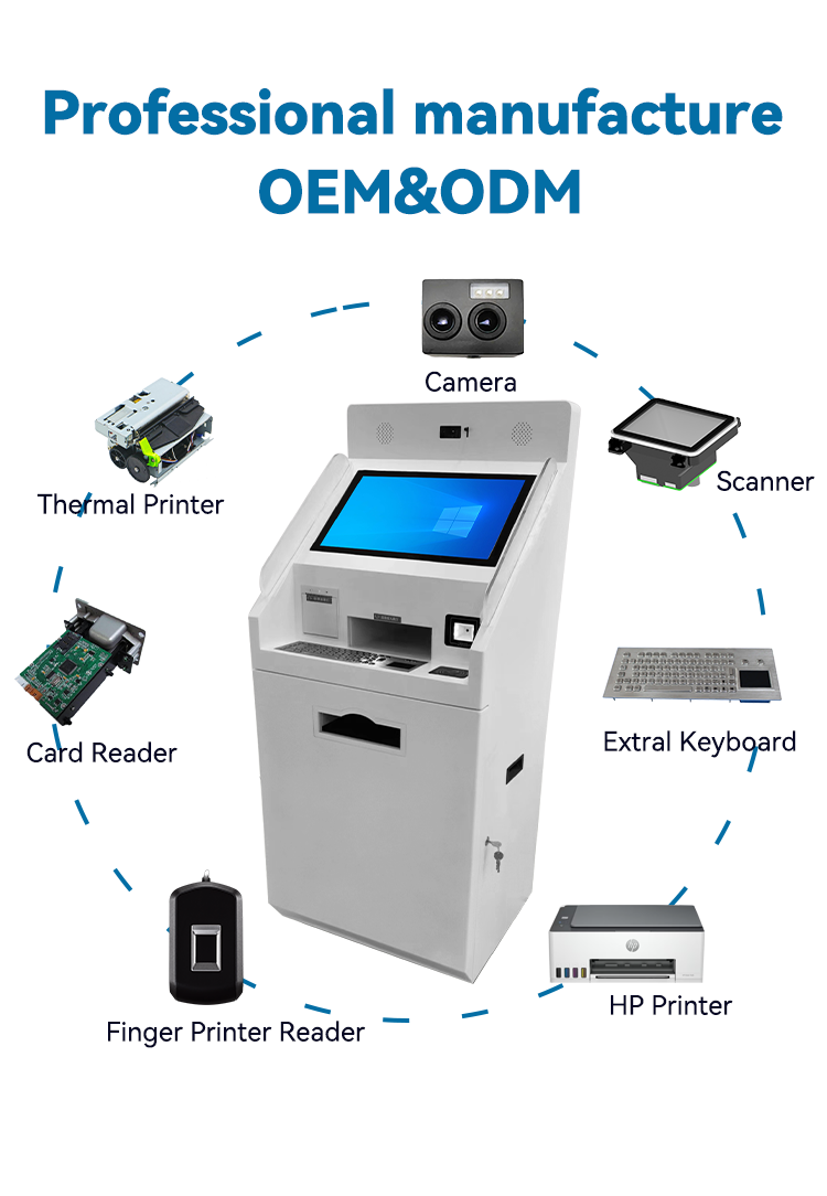 Touch-Screen Self-Service Kiosk — Inquiry, Ticketing & A4 Printing