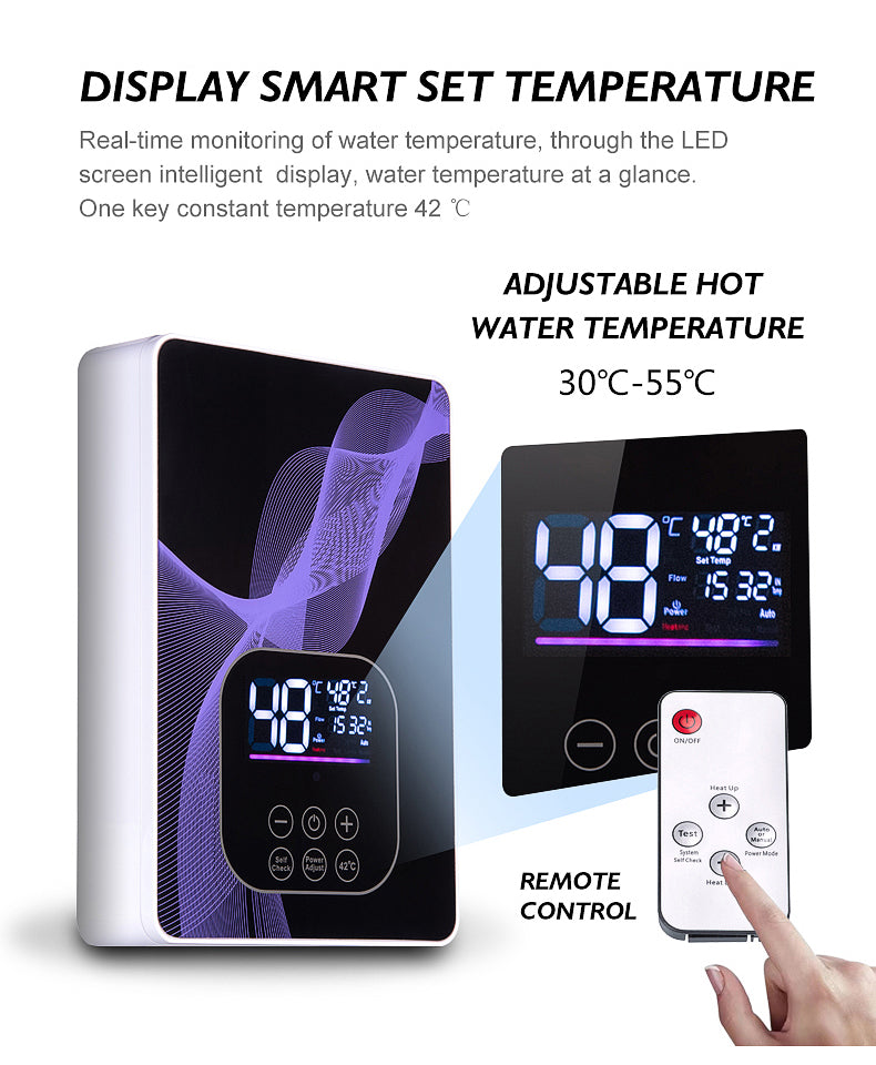 Instant Electric Tankless Water Heater — Touch Control
