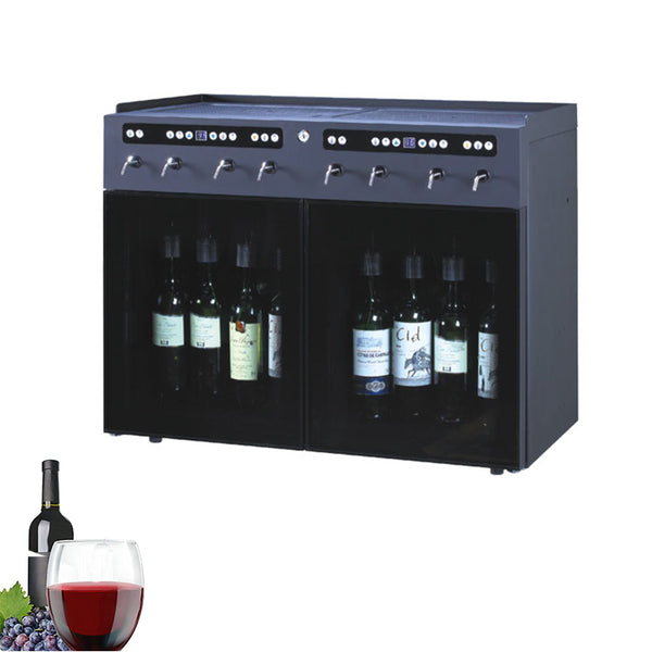 8-Bottle Wine Dispenser with Refrigeration and Nitrogen Preservation