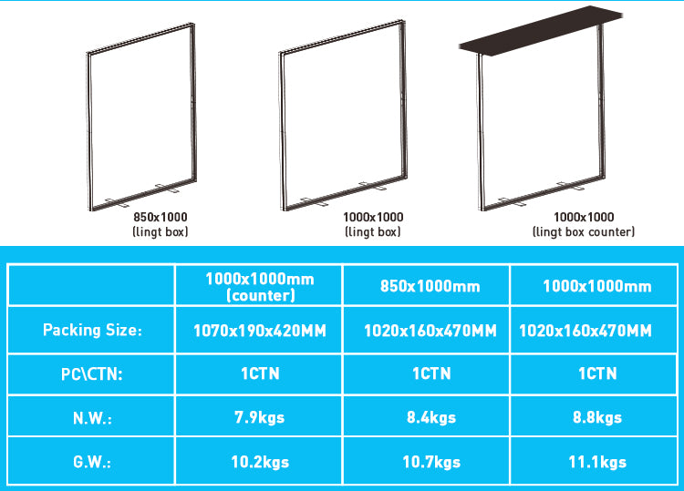 SEG LED Backlit Light Box — Aluminum Fabric Frame