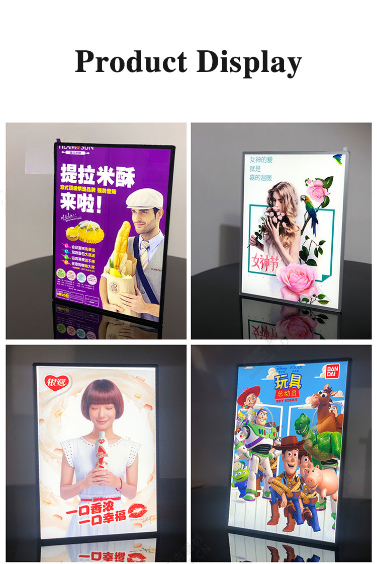 Slim LED Menu Light Box — Aluminum Snap Frame, A2