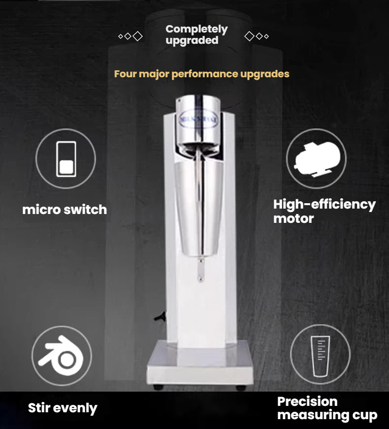 Commercial Milkshake & Milk Tea Machine — Stainless Steel