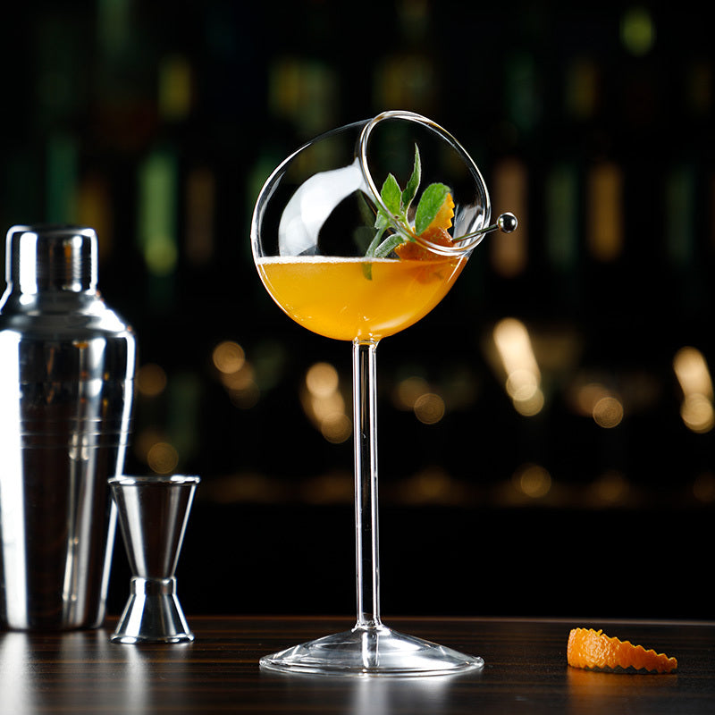 Sophisticated Glass Flask with Tilt Design