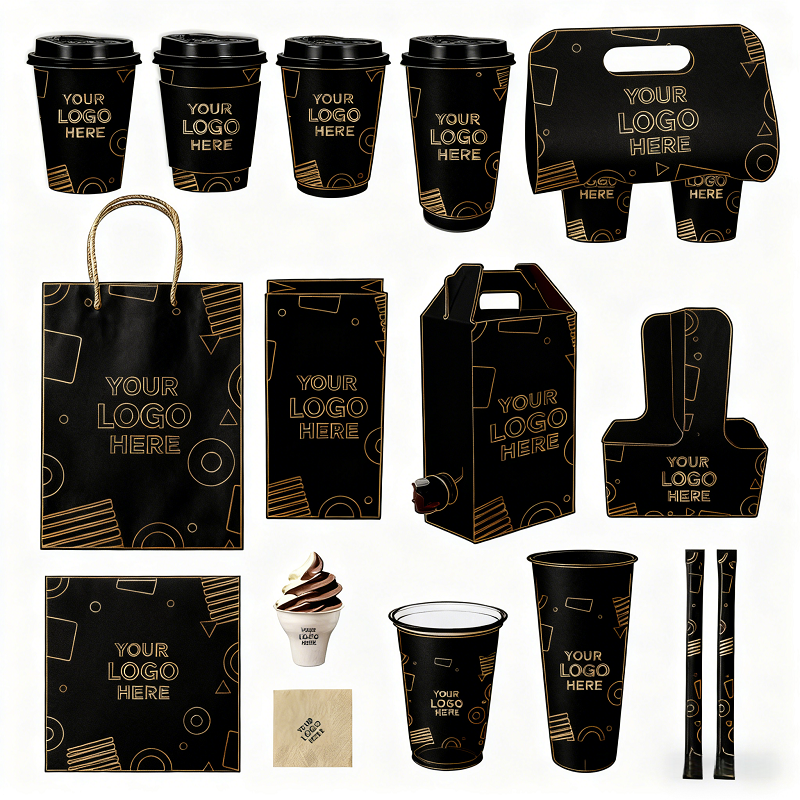 Custom-Printed Biodegradable Paper Coffee Cups